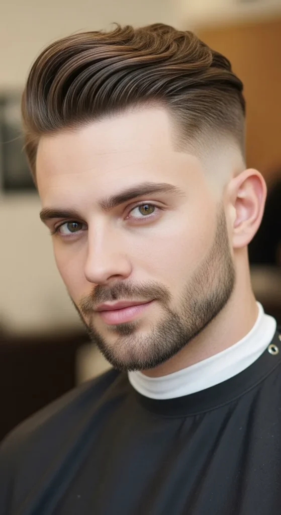 Swept Top with Low Bald Fade