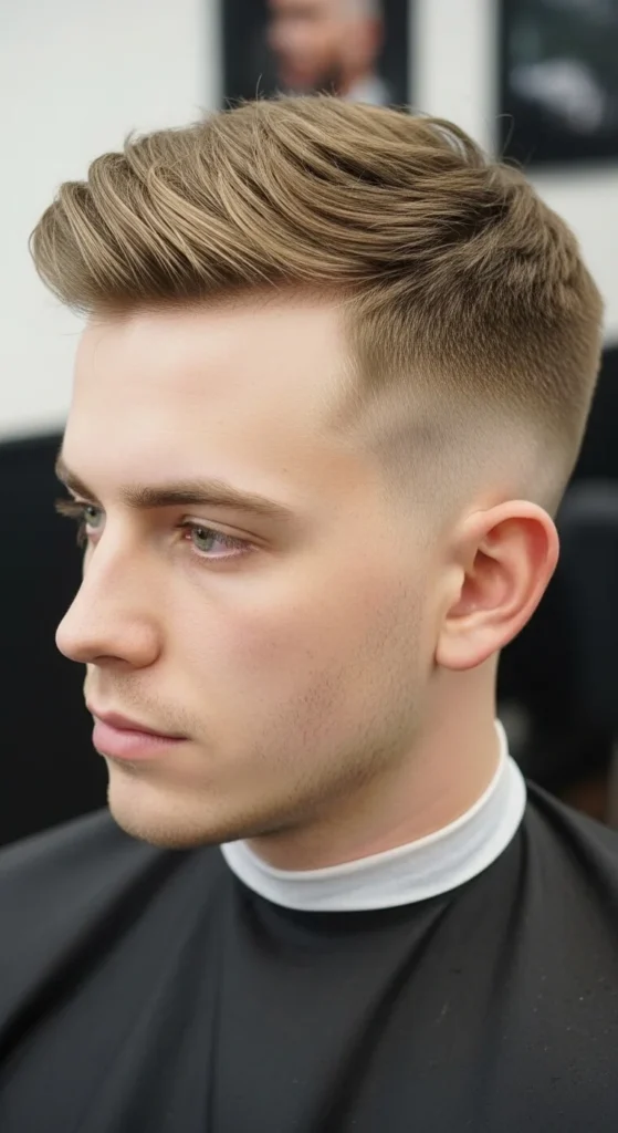 Low Bald Fade with Textured Top